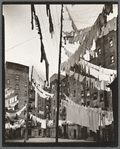Court of first model tenement house in New York