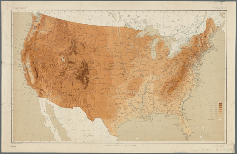 United States Relief Map Nypl Digital Collections 0477
