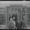 Staff members Genevieve Oswald, Miriam Gross, Leroy Fentress, and Jacqueline Maskey in the Dance Collection of the New York Public Library