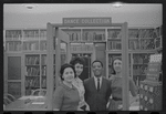 Staff members Genevieve Oswald, Miriam Gross, Leroy Fentress, and Jacqueline Maskey in the Dance Collection of the New York Public Library