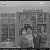 Staff members Genevieve Oswald, Miriam Gross, Leroy Fentress, and Jacqueline Maskey in the Dance Collection of the New York Public Library