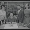 Staff members Miriam Gross, Genevieve Oswald, Leroy Fentress, and Jacqueline Maskey in the Dance Collection of the New York Public Library