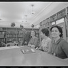 Staff members Leroy Fentress, Jacqueline Maskey, Miriam Gross, and Genevieve Oswald in the Dance Collection of the New York Public Library