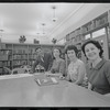 Staff members Leroy Fentress, Jacqueline Maskey, Miriam Gross, and Genevieve Oswald in the Dance Collection of the New York Public Library