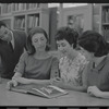 Staff members Miriam Gross, Genevieve Oswald, Leroy Fentress, and Jacqueline Maskey in the Dance Collection of the New York Public Library