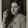 Portrait of Genevieve Taggard with a smoking cigarette