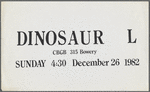 Dinosaur L at CBGB flier