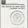 The Death of Don Juan by Elodie Lauten, program