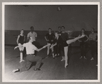 School of American Ballet class with Pierre Vladimiroff, Arthur Mitchell (left)
