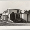 Completed cinder block houses. Greenbelt, Maryland