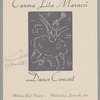 Carma Lita Maracci Dance Concert program featuring sketch by Maracci