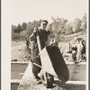 Member of Otsego Forest Products Cooperative working on the new modern sawmill. Cooperstown, New York