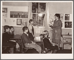 Interior of schoolhouse on land use project. Albany County, New York