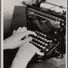 Typewriter used in information work. United States Department of Agriculture (USDA). Washington, D.C