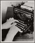 Typewriter used in information work. United States Department of Agriculture (USDA). Washington, D.C