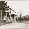 Post office and general store, abandoned hotel for lumber workers in the background. Chaneysville, Pennsylvania