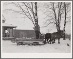 Farmer in sled. Oswego County, New York