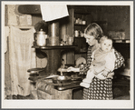 Mrs. George Deacon and baby. Oswego County, New York