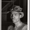 Steel worker in Pittsburgh steel mill. Pittsburgh, Pennsylvania