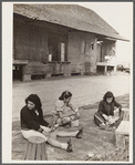 Girls who work in apple packinghouse eating lunch. Some of these girls are migratory workers and others come from nearby large cities like Philadelphia and Trenton. Camden County, New Jersey