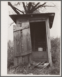 Unsanitary privy on sub-marginal farm. Burlington County, New Jersey