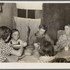 WPA (Works Progress Administration) worker and family at dinner. Zeigler, Illinois