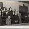 Choir singing at revival meeting in Pentecostal church. Cambria, Illinois