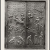 Doors at the Hightstown community building, New Jersey