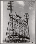 One of the substations supplying the enormous quantities of electric power needed in steel production. Clairton, Pennsylvania