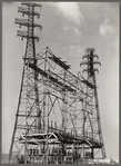 One of the substations supplying the enormous quantities of electric power needed in steel production. Clairton, Pennsylvania