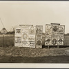 Signs along highway approaching Hurst, Illinois. Williamson County, Illinois