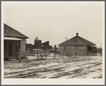 Miners' homes with coal tipple in background. Freeman Spur, Illinois
