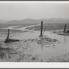 In the plains area most of the annual ten inches of rain comes in torrents. Custer County, Montana. They create gullies and sheet erosion