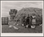 Mr. and Mrs. Howard Crowder and daughter on their resettlement farm. San Luis Valley, Colorado