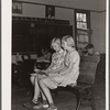 The two members of the fifth grade in Louis Slinker's one-room schoolhouse. Grundy County, Iowa