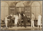 Josephine Evans, Robert W. Craig, Florence Eldridge, Eliot Cabot, James Rennie, Edward H. Wever and Catherine Willard in the stage production The Great Gatsby 