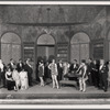 Scene from the stage production The Great Gatsby [some female cast wearing bathing suits]