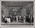 Scene from the stage production The Great Gatsby [some female cast wearing bathing suits]