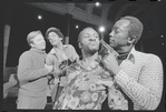 Bill Wintersole, Ray Vitte, Kirk Kirksey and Garrett Morris in the stage production What the Wine Seller Buys