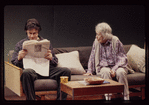 Josh Hamilton and Eileen Heckart sitting on couch in the stage production The Waverly Gallery