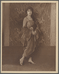 Campbell Studios photograph portrait of Angela Morgan in beaded gown with dark wrap