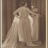 Campbell Studios photograph portrait of Angela Morgan in diaphanous gown with urn
