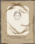 Page with "The Belle of Bello Squardo etched on copper by Miss Alexander"