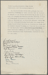 Farewell letter to Bruno Walter with several autographs