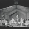 Cleavon Little [center] and unidentified others in the stage production Purlie