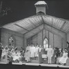 Cleavon Little [left] and unidentified others in the stage production Purlie