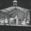 Cleavon Little [center] and unidentified others in the stage production Purlie