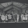 Cleavon Little [center] and unidentified others in the stage production Purlie