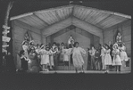 Cleavon Little [center] and unidentified others in the stage production Purlie