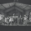 Cleavon Little [center] and unidentified others in the stage production Purlie